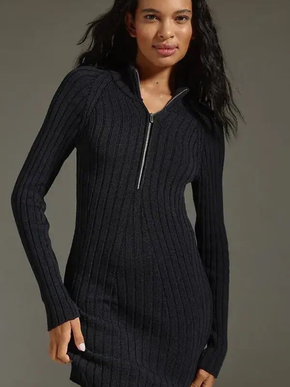 NWT Pilcro Quarter Zip Sweater Dress XS
